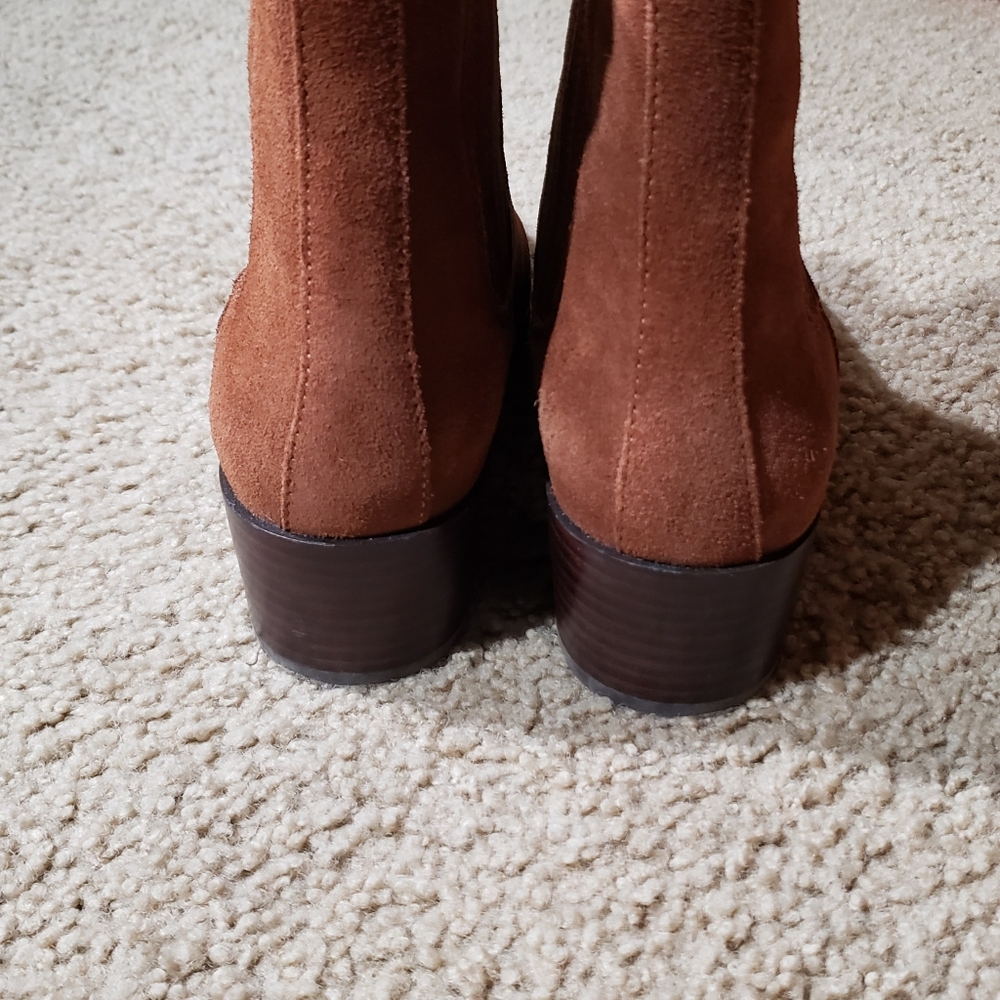 Banana Republic Suede Ankle Boots in Cognac Brown - Picture 8 of 8